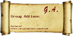 Groug Adrienn névjegykártya